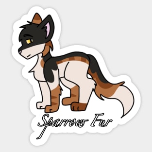 Sparrow Fur Name Sticker